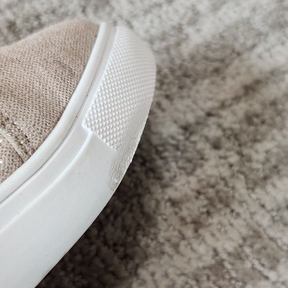 Steve Madden girls Adaptive Reggie iridescent beige wedge sneakers size 3 youth - Picture 8 of 12
